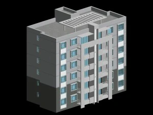 desain gedung perkantoran vila taman perumahan kota - 388 Model 3D