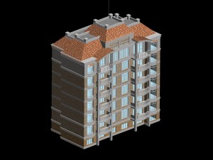 city residential garden villa office building design - 390 3D-Modell