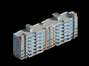 міська житлова садова вілла проект офісної будівлі - 392 3D Модель