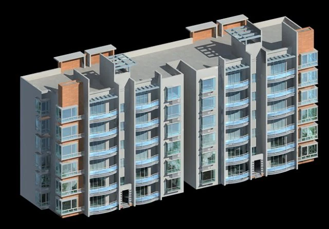 city residential garden villa office building design - 394 3D Model .c4d .max .obj .3ds .fbx .stl .blend 