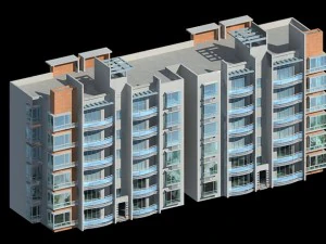 city residential garden villa office building design - 394 3D Model