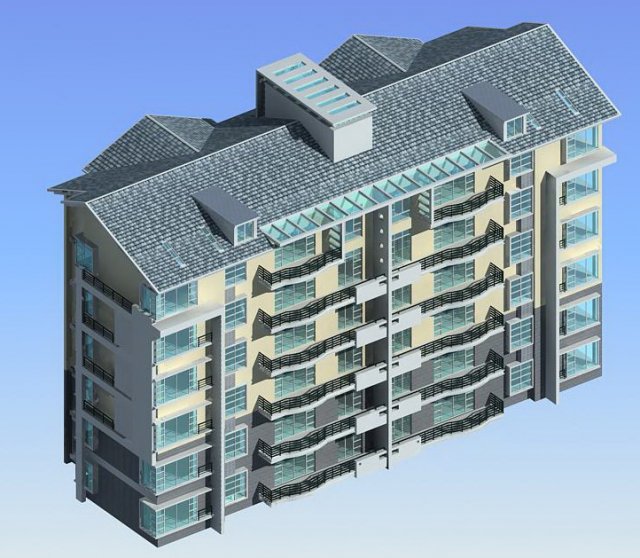 city residential garden villa office building design - 396 3D Model .c4d .max .obj .3ds .fbx .stl .blend 
