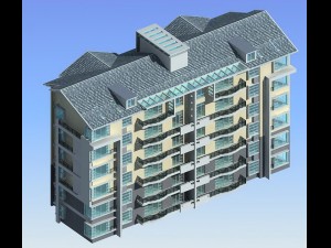 city residential garden villa office building design - 396 3Dモデル
