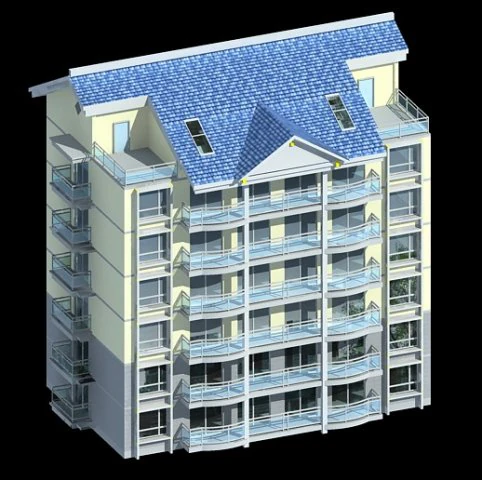city residential garden villa office building design - 397 3D Model .c4d .max .obj .3ds .fbx .stl .blend 