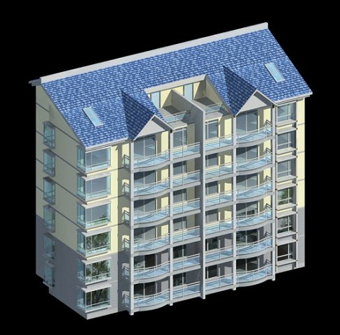 city residential garden villa office building design - 398 3D Model .c4d .max .obj .3ds .fbx .stl .blend