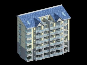 city residential garden villa office building design - 398 Modello 3D