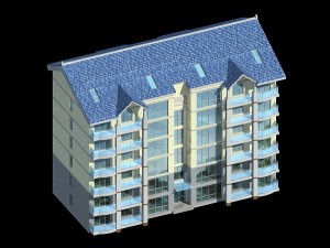 city residential garden villa office building design - 399 3D Модель
