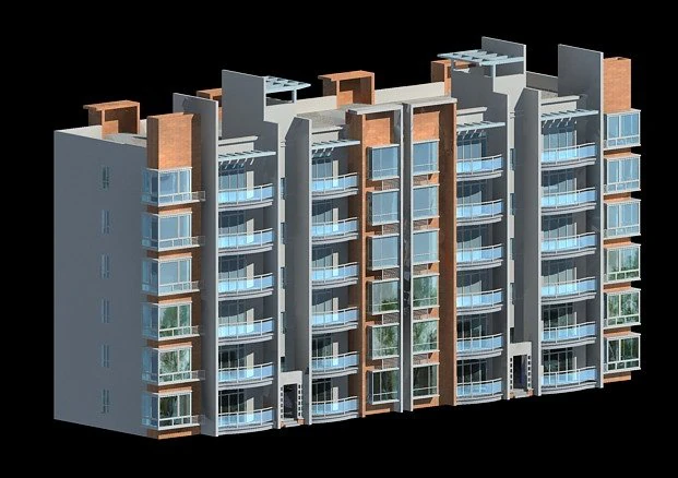 city residential garden villa office building design - 401 3D Model .c4d .max .obj .3ds .fbx .stl .blend 