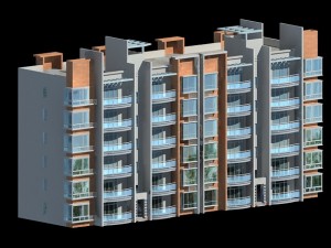 city residential garden villa office building design - 401 Modèle 3D