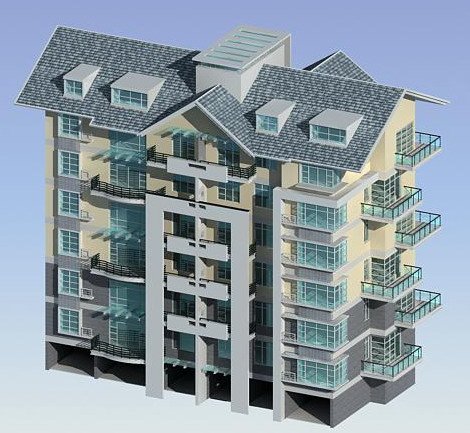 city residential garden villa office building design - 402 Modelo 3D .c4d .max .obj .3ds .fbx .stl .blend 