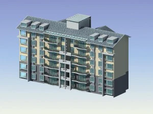 desain gedung perkantoran vila taman perumahan kota - 403 Model 3D
