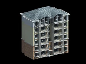 city residential garden villa office building design - 404 3D Model