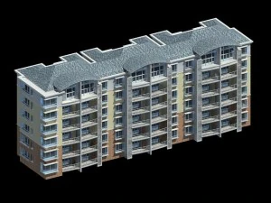 desain gedung perkantoran vila taman perumahan kota - 407 Model 3D