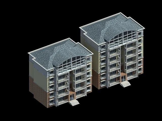 city residential garden villa office building design - 408 3D Model .c4d .max .obj .3ds .fbx .stl .blend 