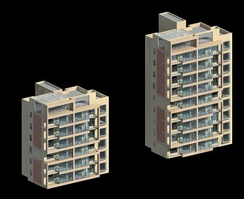 city residential garden villa office building design - 410 3D Model .c4d .max .obj .3ds .fbx .stl .blend 