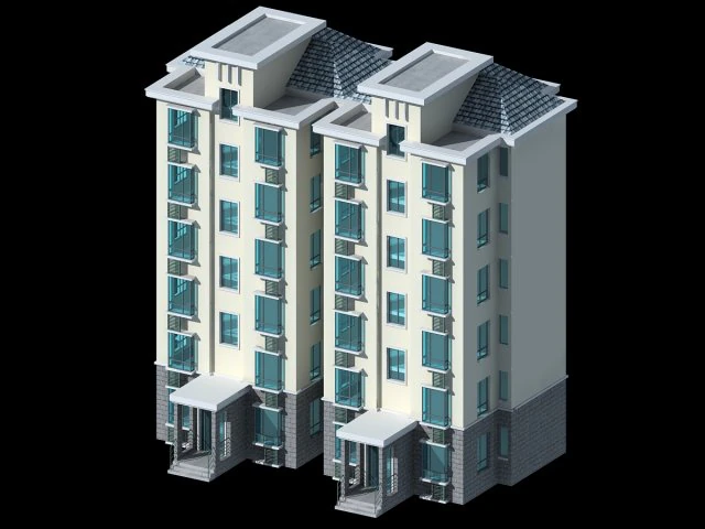 city residential garden villa office building design - 411 3D Model .c4d .max .obj .3ds .fbx .stl .blend 