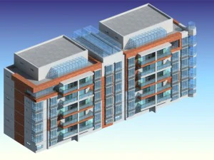 projeto de edif&iacute;cio de escrit&oacute;rios de vila de jardim residencial de cidade - 412 Modelo 3D