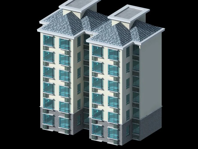 desain gedung perkantoran vila taman perumahan kota - 413 Model 3D .c4d .max .obj .3ds .fbx .stl .blend 