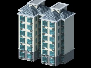 stad woontuin villa kantoorgebouw ontwerp - 413 3D Model