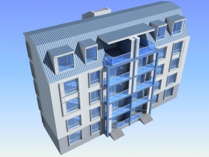 city residential garden villa office building design - 414 Model 3D