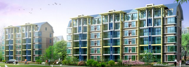 city residential garden villa office building design - 415 3D Model .c4d .max .obj .3ds .fbx .stl .blend 