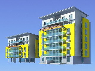city residential garden villa office building design - 416 3D 모델 .c4d .max .obj .3ds .fbx .stl .blend 