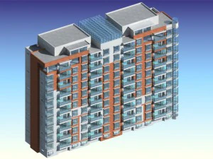 city residential garden villa office building design - 417 3D Model