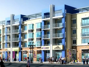 diseño de edificio de oficinas de villa con jardín residencial de la ciudad - 418 Modelo 3D