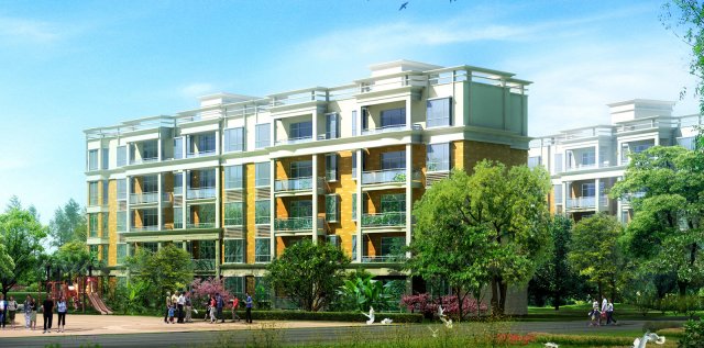 city residential garden villa office building design - 419 3Dモデル .c4d .max .obj .3ds .fbx .stl .blend
