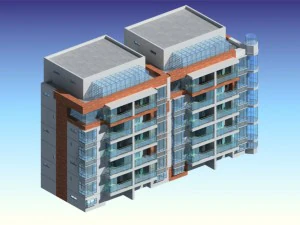 city residential garden villa office building design - 420 3D Model