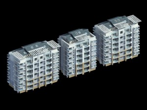 city residential garden villa office building design - 426 3Dモデル