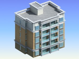 city residential garden villa office building design - 427 3D Model