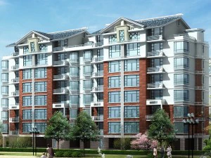 dise&ntilde;o de edificio de oficinas de villa con jard&iacute;n residencial de la ciudad - 428 Modelo 3D