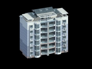 city residential garden villa office building design - 429 3D 模型