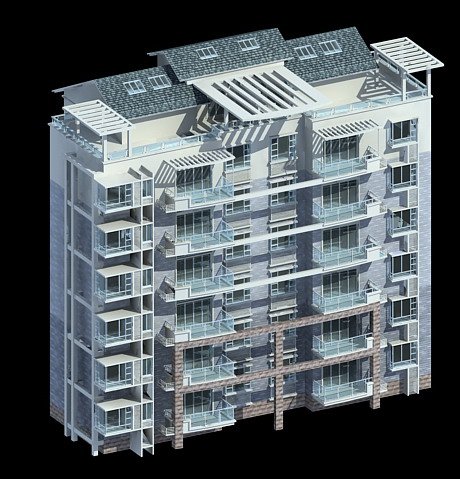 city residential garden villa office building design - 431 3D 模型 .c4d .max .obj .3ds .fbx .stl .blend 
