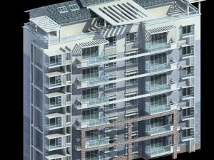 Проект городского жилого сада, виллы, офисного здания - 431 3D Модель