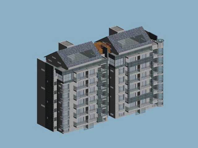 city residential garden villa office building design - 432 3D Model .c4d .max .obj .3ds .fbx .stl .blend 