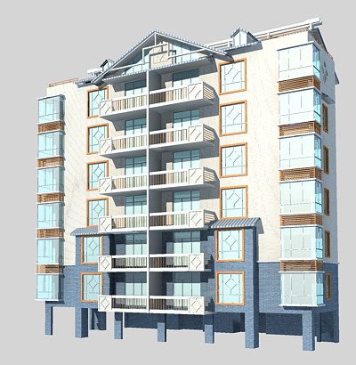 city residential garden villa office building design - 434 Model 3D .c4d .max .obj .3ds .fbx .stl .blend 