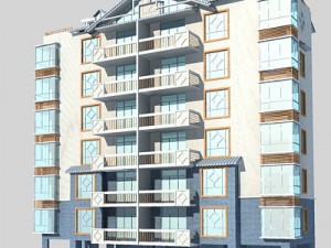 city residential garden villa office building design - 434 3D Model