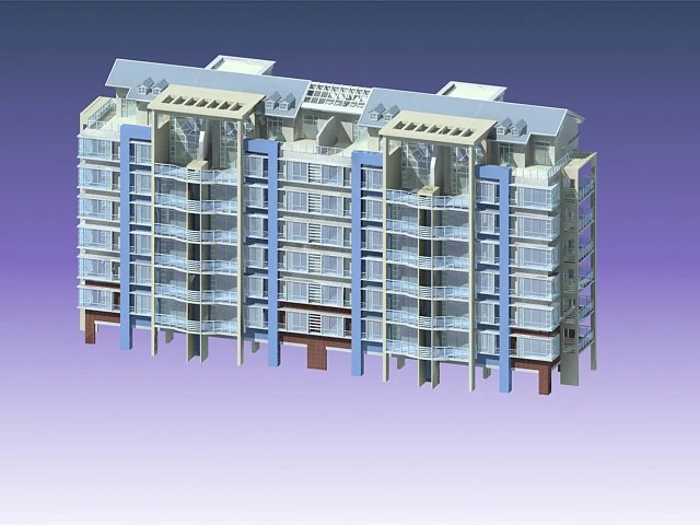 city residential garden villa office building design - 436 3D Model .c4d .max .obj .3ds .fbx .stl .blend 
