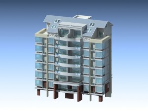 city residential garden villa office building design - 438 Modelo 3D
