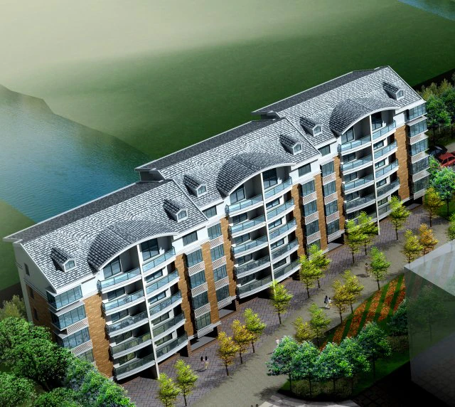 city residential garden villa office building design - 439 3D Model .c4d .max .obj .3ds .fbx .stl .blend 