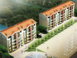 city residential garden villa office building design - 441 3D Model