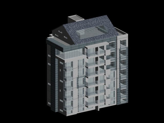 city residential garden villa office building design - 442 3D Model .c4d .max .obj .3ds .fbx .stl .blend