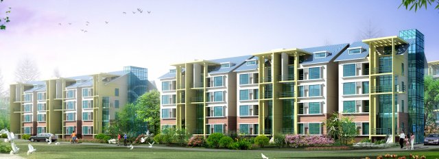 city residential garden villa office building design - 443 Modello 3D .c4d .max .obj .3ds .fbx .stl .blend