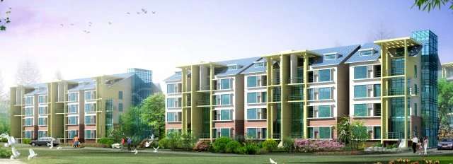 city residential garden villa office building design - 443 3D Model .c4d .max .obj .3ds .fbx .stl .blend 