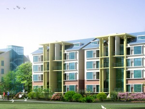 city residential garden villa office building design - 443 3D Модель