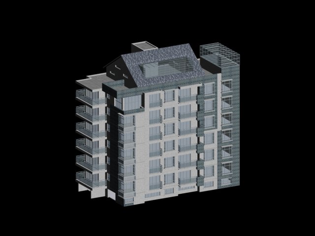 city residential garden villa office building design - 444 3D Модель .c4d .max .obj .3ds .fbx .stl .blend 