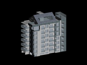 city residential garden villa office building design - 444 3D Model