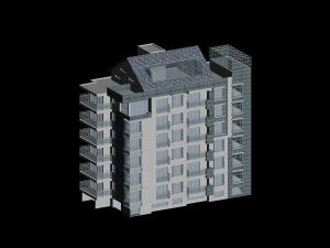 conception d'immeuble de bureaux de villa de jardin r&eacute;sidentiel de ville - 444 Modèle 3D